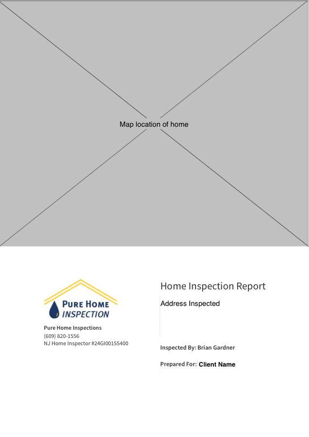 First page of the sample home inspection report